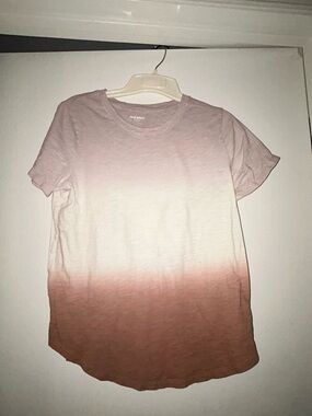 Old Navy Dip Dyed Pink Crew Neck Tee